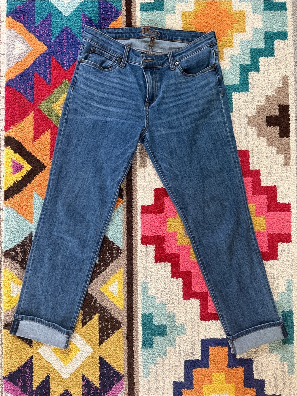 Kut from the Kloth Boyfriend Jeans in Blue Denim